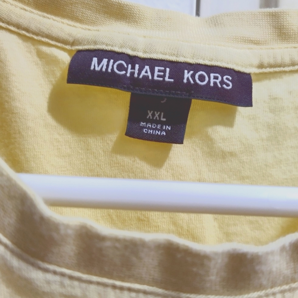 Michael Kors XXL Yellow Sunglasses Graphic Tee